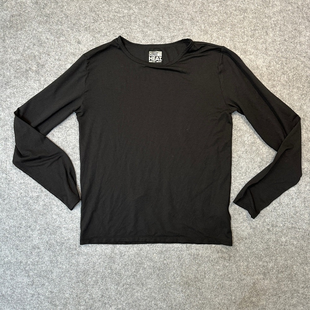 32‎ Degrees Heat Base Layer Top XL Black Performance Thermal Long Sleeve